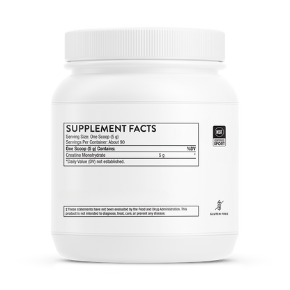 Creatine, Micronized Creatine Monohydrate Powder, 90 Servings